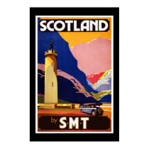 Travel Poster Vintage Scotland by S.M.T posters by Zazzle_Vintage Travel Poster Vintage Scotland by S.M.T posters