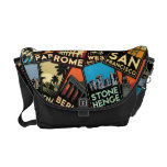 Travel posters retro vintage europe asia usa messenger bags