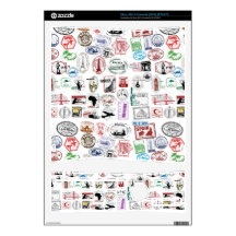 Travel Stamps Pattern Custom Skins Decals For The Xbox 360 S