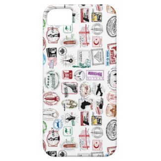 Travel Stamps Pattern Phone Case iPhone 5 Covers