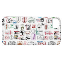 Travel Stamps Pattern Phone Case iPhone 5 Covers
