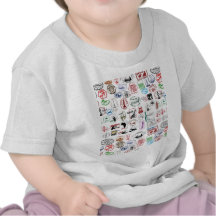 Travel Stamps Pattern T-shirts