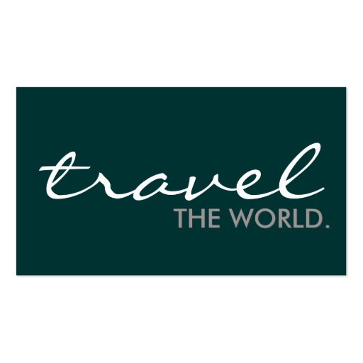 travel the world. (color customizable) business card