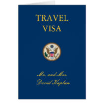 Travel Theme Bar Bat Mitzvah Wedding Table Card
