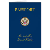 Travel Theme Bar Bat Mitzvah Wedding Table Card