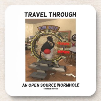 Travel Through An Open Source Wormhole (Duke) Beverage Coaster
