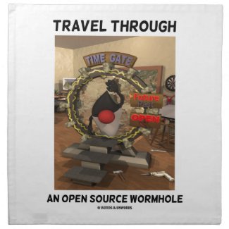 Travel Through An Open Source Wormhole (Duke) Cloth Napkin