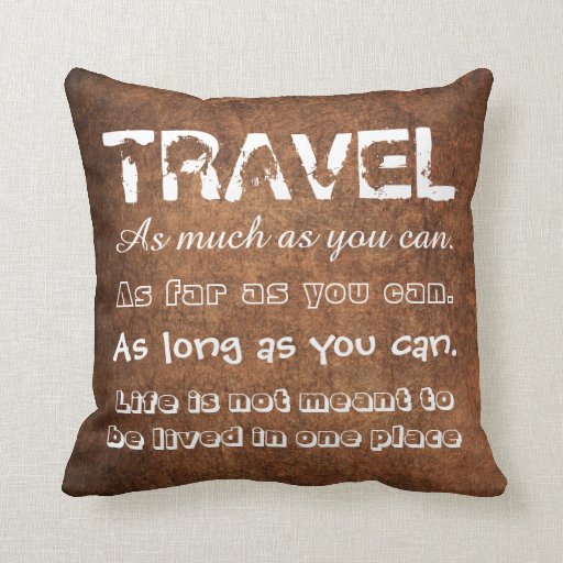 Travel Throw Pillow Zazzle