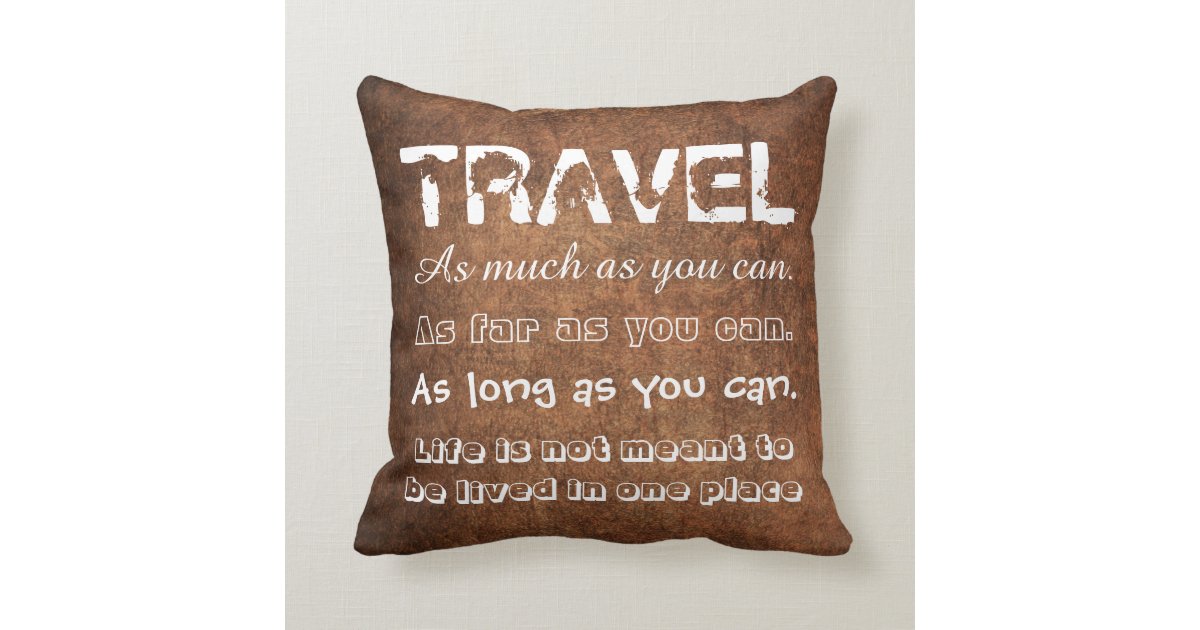 Travel Throw Pillow Zazzle