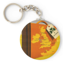 Travel to Ireland poster Keychain