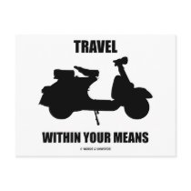 Travel Within Your Means (Motor Scooter) Post Cards