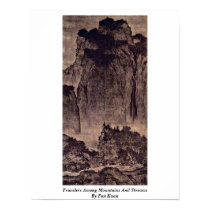 Travelers Among Mountains And Streams By Fan Kuan posters