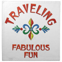 Traveling Fabulous Fun Printed Napkins