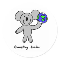 Traveling Koala stickers by koalasforever Traveling Koala stickers