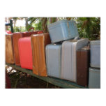 poster, travel, luggage, suitcase, brown, blue,