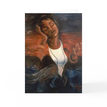 'Traveling Without Moving' blank greeting card