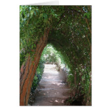 Trayectoria secreta en el jardín de Gaudi - tarjet