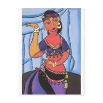 Trbibal Dancer. Purple postcards