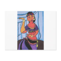 Trbibal Dancer. Purple postcards