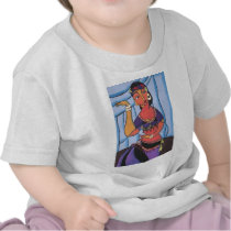 Trbibal Dancer. Purple t-shirts