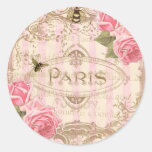 Tre Chic Paris Rose Stickers or Envelope Seals