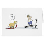 Treadmill Cartoon Card