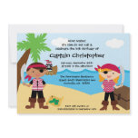 Treasure chest pirate birthday party invitation