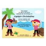 Treasure chest pirate birthday party invitation