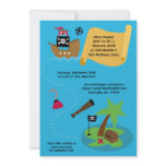 Treasure hunt pirate birthday party invitation