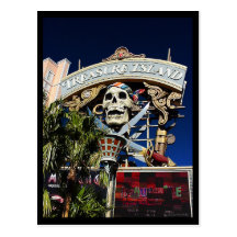 Treasure Island Sign Postcard