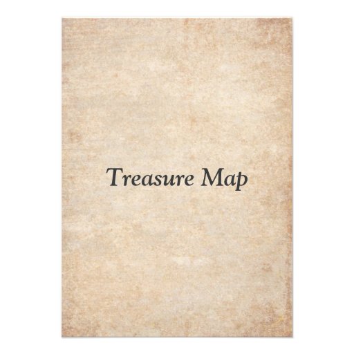 Treasure Map, Pirate Theme Birthday Party Custom Invitation