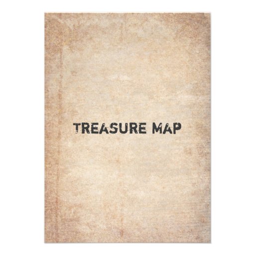 Treasure Map, Pirate Theme Birthday Party Custom Invitations