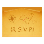 Treasure Map RSVP Postcard