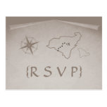 Treasure Map RSVP Postcard, Beige
