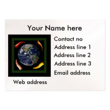 Treasure Our World Business Card Templates