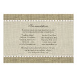 Treasured Hearts Burlap Look Directions Insert Personalized Announcements