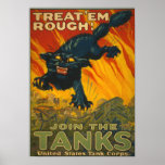Treat 'em Rough - Join the Tanks posters