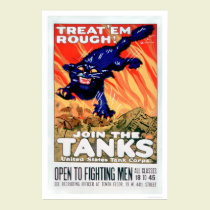 Treat 'Em Rough! Join the Tanks (US02077A) posters by Hoover Treat 'Em Rough! Join the Tanks (US02077A) posters