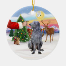 Treat for a Scottish Deerhound Christmas Ornaments
