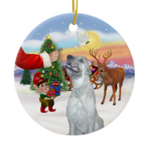 Treat for an Irish Wolfhound Christmas Tree Ornaments