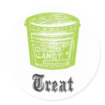 Treat Halloween Stickers