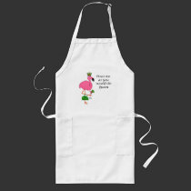 Treat Me As You Would the Queen Flamingo aprons