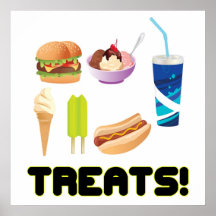 Treats Yellow Poster