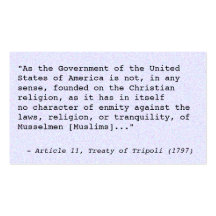 Treaty of Tripoli trivia cards Business Card Templates