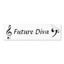 treble-clef-2, bassClef, Future Diva bumper stickers