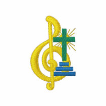 Treble Clef and Cross embroidered shirts by ZazzleEmbroidery Treble Clef and Cross embroidered shirts