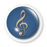 Treble Clef Blue Background Magnet