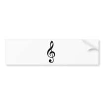 Treble Clef Bumper Sticker