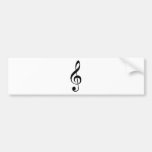 Treble Clef Bumper Sticker