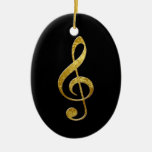 treble clef christmas tree ornament